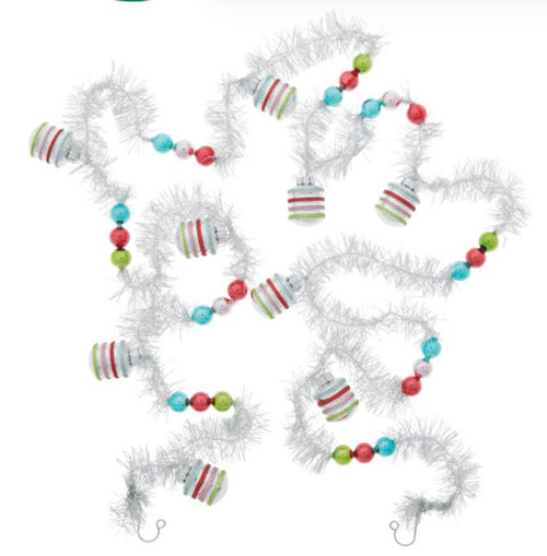 FESTIVE FETE 1 COUNT 7' TINSEL GARLAND - 4028178