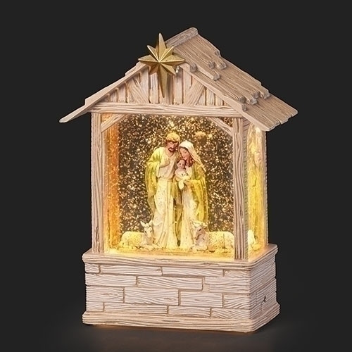 LED SWIRL WATER GLOBE HOLY FAMILY IN STABLE - 136502 LED SWIRL WATER GLOBE HOLY FAMILY IN STABLE - 136502