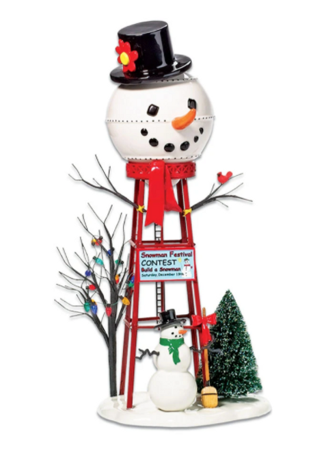 VILLAGE - SNOWMAN WATER TOWER - 800013