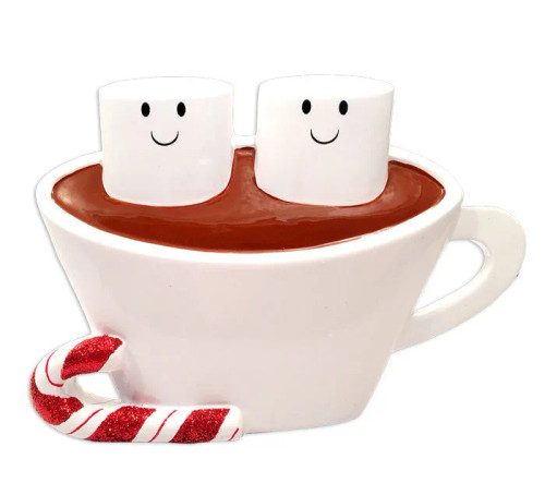 FAMILY OF 2 HOT CHOCOLATE MARSHMALLOW COUPLE TABLE TOPPER - TT1213-2