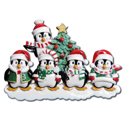 5 WINTER FAMILY PENGUIN TABLE TOPPER - TT629-5