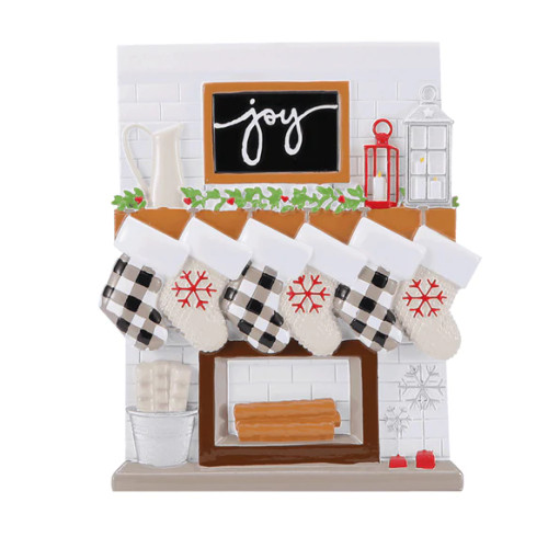 FAMILY OF 6 FIREPLACE MANTLE FAMILY ORNAMENT - OR2030-6 FAMILY OF 6 FIREPLACE MANTLE FAMILY ORNAMENT - OR2030-6