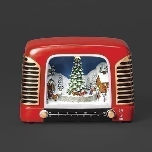LIGHTED MUSICAL VINTAGE STYLE RADIO - 137361