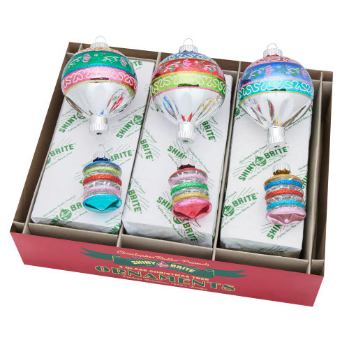 CHRISTMAS CONFETTI 3 COUNT 7" DECORATED SHAPES - 4028234