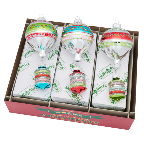 FESTIVE FETE 3 COUNT 5" DECORATED SHAPES - 4028244