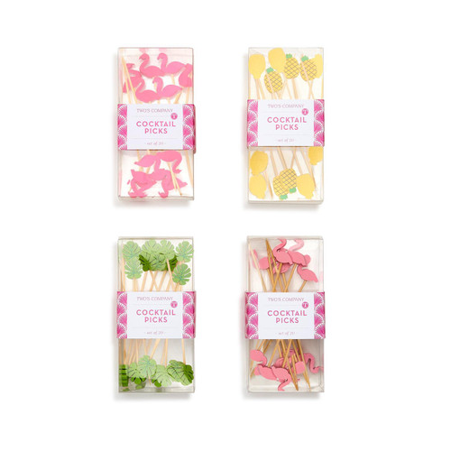 TROPICAL LIFE COCKTAIL PICKS IN GIFT BOX - 54569