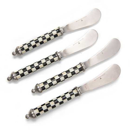 COURTLY CHECK SUPPER CLUB SPREADERS SET OF 4 - 37386-40 COURTLY CHECK SUPPER CLUB SPREADERS SET OF 4 - 37386-40