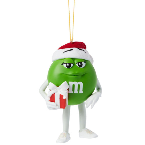 GREEN M&M WITH PRESENT ORNAMENT - 6014575 GREEN M&M WITH PRESENT ORNAMENT - 6014575