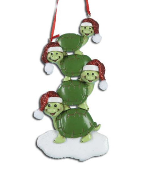 4 TURTLE FAMILY ORNAMENT - A1215