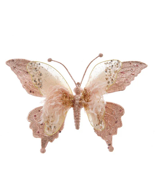 PINK BODY BUTTERFLY WITH CLIP - TD1731 PINK BODY BUTTERFLY WITH CLIP - TD1731