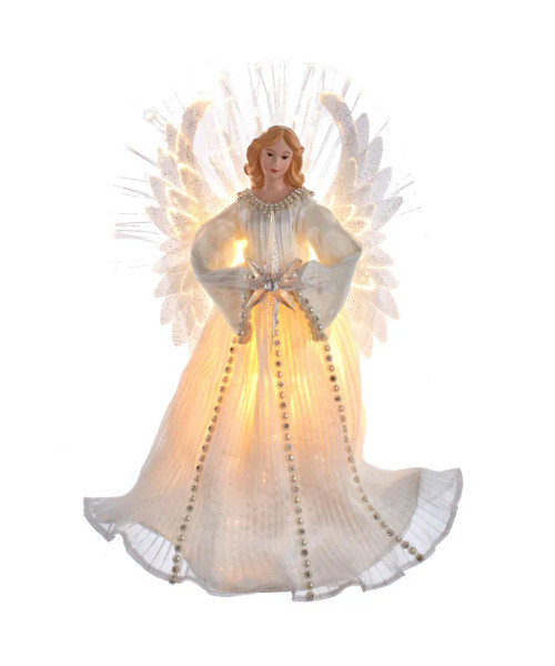 16" FIBER OPTIC 7 LIGHT ANGEL TREE TOPPER - UL2239 16" FIBER OPTIC 7 LIGHT ANGEL TREE TOPPER - UL2239