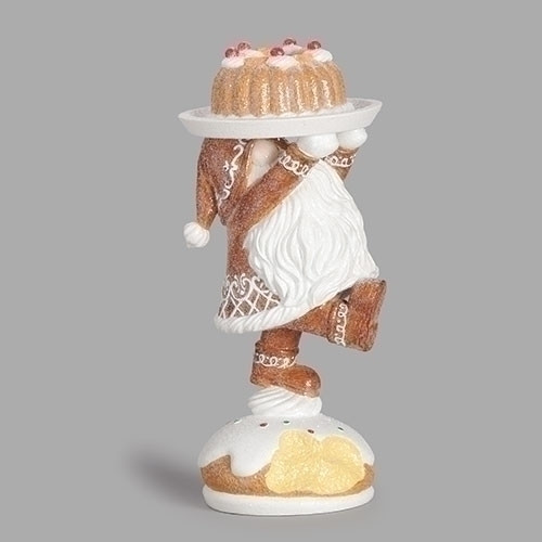 GINGERBREAD GNOME FIGURE STANDING ON CAKE - 136018