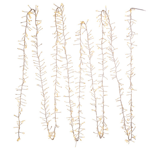 24' 720-LIGHT WARM WHITE TWINKLE FAIRY LED CLUSTER GARLAND - AD1044WW