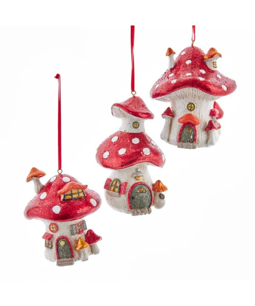 MUSHROOM HOUSE ORNAMENT - D3766