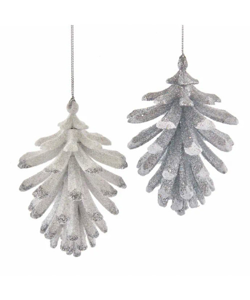 GLITTER PINECONE ORNAMENT - T2797