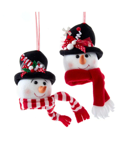 SNOWMAN HEAD ORNAMENT - D4097