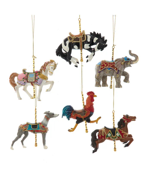 CAROUSEL ANIMAL ORNAMENT - E0952