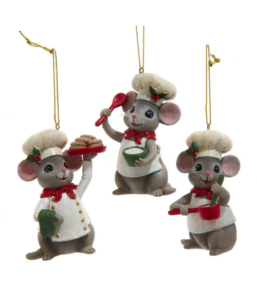 MOUSE CHEF ORNAMENT - E0963