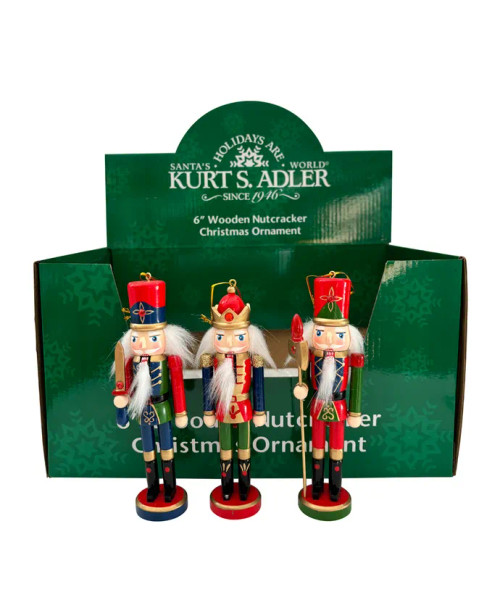 6" NUTCRACKER ORNAMENT - F2309