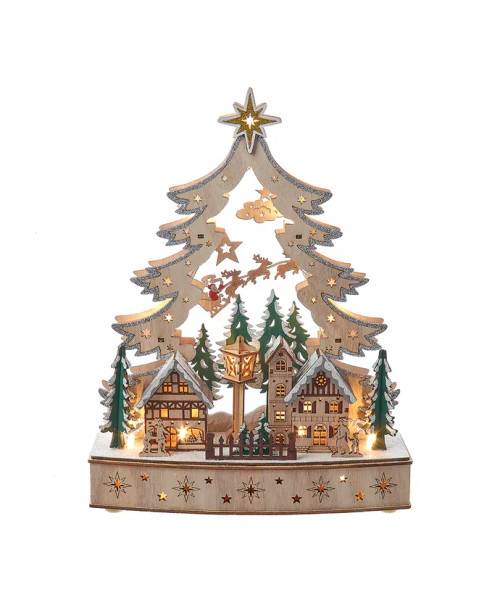 LIT CHRISTMAS TREE VILLAGE - JEL1016 LIT CHRISTMAS TREE VILLAGE - JEL1016