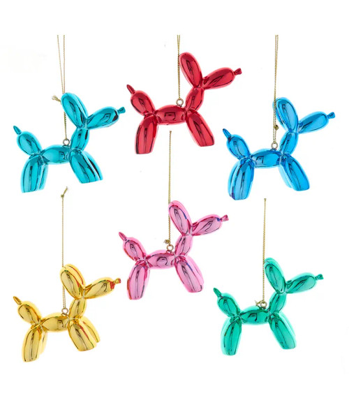 SHINY COLORFUL BALLOON DOG ORNAMENT - D4558 SHINY COLORFUL BALLOON DOG ORNAMENT - D4558