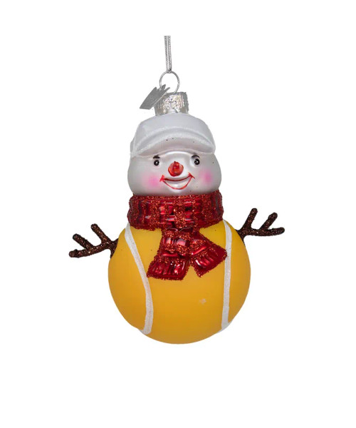 TENNIS BALL SNOWMAN ORN - NB1826 TENNIS BALL SNOWMAN ORN - NB1826