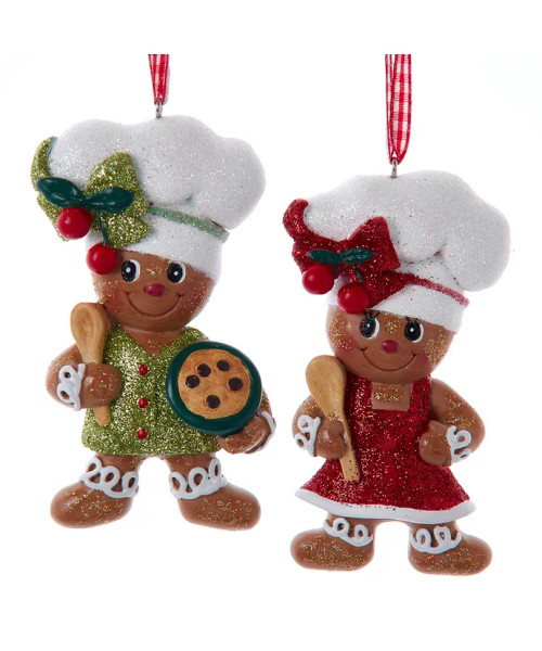 GINGERBREAD WITH WOODEN SPOON ORNAMENT - H5685