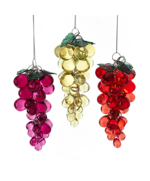 BEADED GRAPES ORNAMENT - H7527