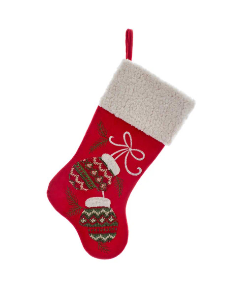 RED CORDUROY STOCKING - SG0282