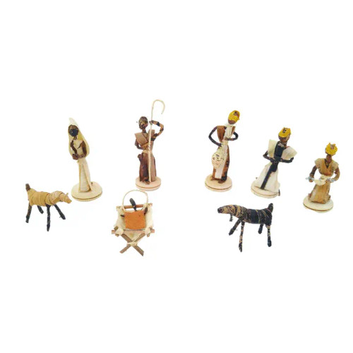 KENYA NATIVITY SET OF 8 - NAWK