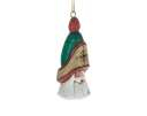 SNOWFLAKE TALL HAT ORNAMENT 5" - S1053