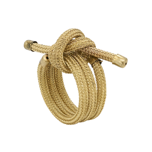 KNOTTED ROPE NAPKIN RINGS - SET OF 4 - GOLD - NR102.GL KNOTTED ROPE NAPKIN RINGS - SET OF 4 - GOLD - NR102.GL