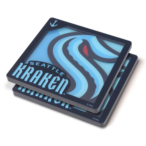 KRAKEN COASTERS - NHL - 3D - SET OF 2 - 4601655