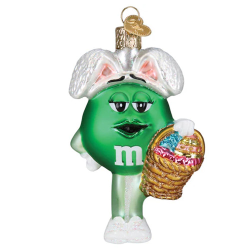 M AND M'S GREEN EASTER ORNAMENT - 32664
