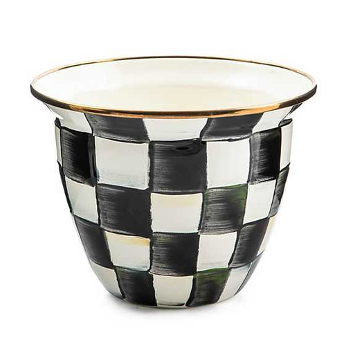 COURTLY CHECK LARGE FLOWER POT - 89294-40 COURTLY CHECK LARGE FLOWER POT - 89294-40