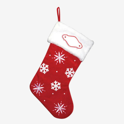 SNOWFLAKE STOCKING ORNAMENT - PBS149 SF SNOWFLAKE STOCKING ORNAMENT - PBS149 SF