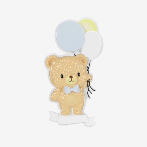 BEAR WITH BALLOONS - BABY'S FIRST - BLUE - ORNAMENT - OR2690-B