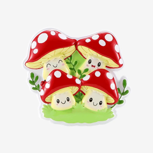 FAMILY OF 4 MUSHROOMS ORNAMENT - OR2465-4