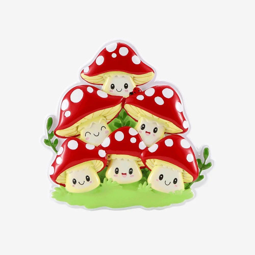 FAMILY OF 6 MUSHROOMS ORNAMENT - OR2465-6
