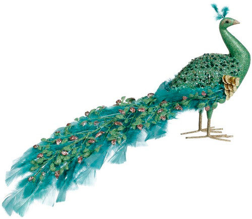PEACOCK CHRISTMAS 11" - 38-43006 PEACOCK CHRISTMAS 11" - 38-43006