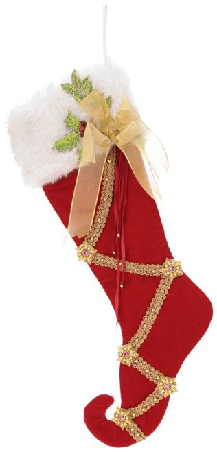 RUFFLED PLAID STOCKING 26" - 70-47504