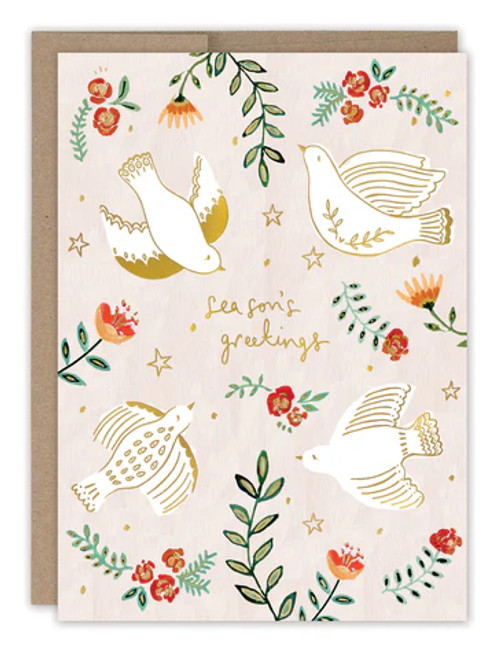 DOVES  SEASONS GREETINGS BOXED HOLIDAY CARDS - LMX017BX
