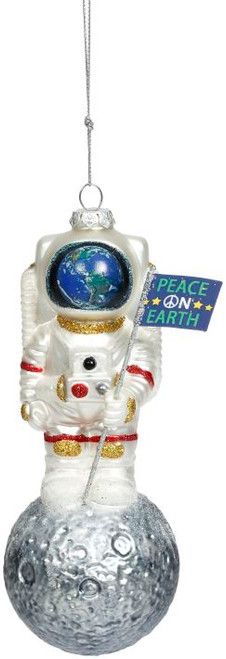 ASTRONAUT ON MOON ORNAMENT 6.5" - 36-44476 ASTRONAUT ON MOON ORNAMENT 6.5" - 36-44476