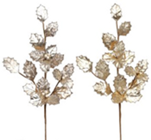 GILDED HOLLY SPRAY 25" - 04-00264 GILDED HOLLY SPRAY 25" - 04-00264