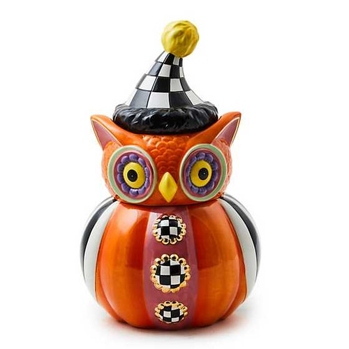 TRICK OR TREAT OWL STACKED CANDY DISH - 35509-0885