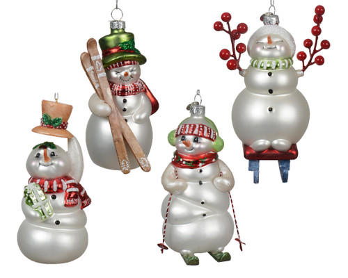 GLASS SNOWMAN - 121472 GLASS SNOWMAN - 121472