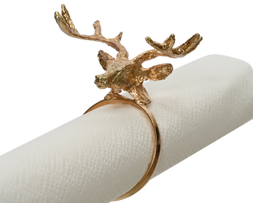 4 REINDEER NAPKIN RINGS - 607993 4 REINDEER NAPKIN RINGS - 607993