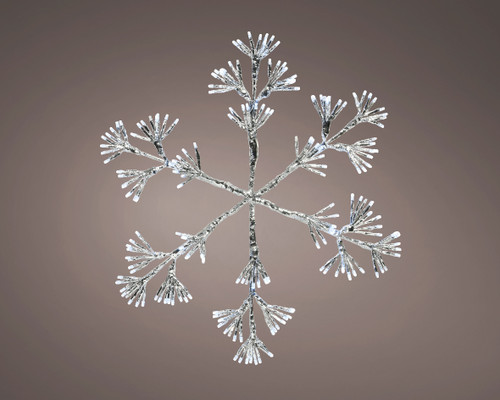 SILVER/COOL - LED METAL SNOWFLAKE - LG - 783068 SILVER/COOL - LED METAL SNOWFLAKE - LG - 783068