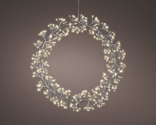 SILVER/WARM WHITE LED METAL WREATH - LG - 783669 SILVER/WARM WHITE LED METAL WREATH - LG - 783669