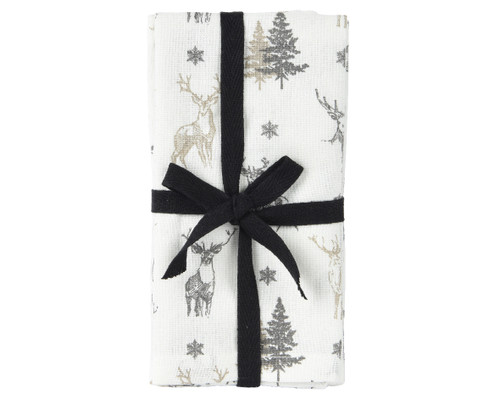 4 REINDEER NAPKINS - 760578 4 REINDEER NAPKINS - 760578